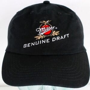 Vtg🆕️ Miller Genuine Draft Black Cap Adjustable